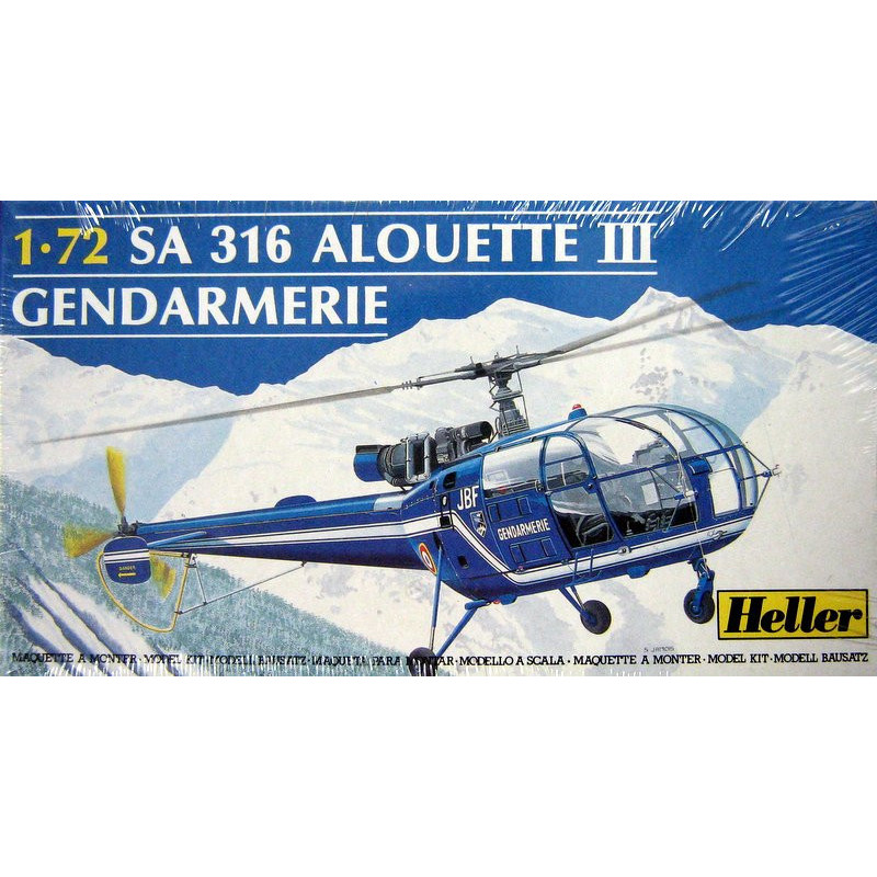 1:72 Heller 80286 SA 316 Alouette III Gendarmerie