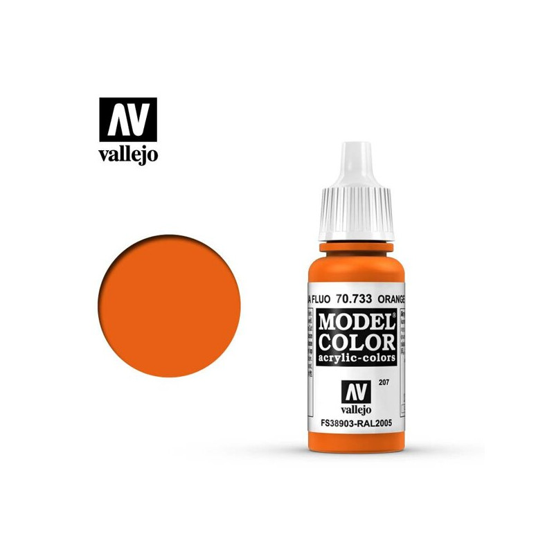 Vallejo Model Color 17 ml 70.733 Fluorescent Orange