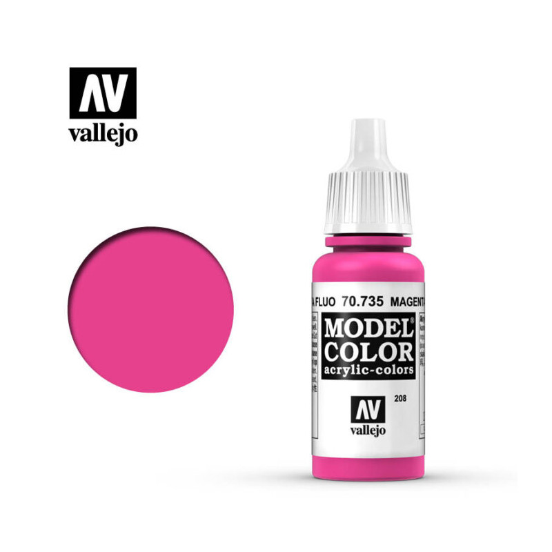 Vallejo Model Color 17 ml 70.735 Fluorescent Magenta
