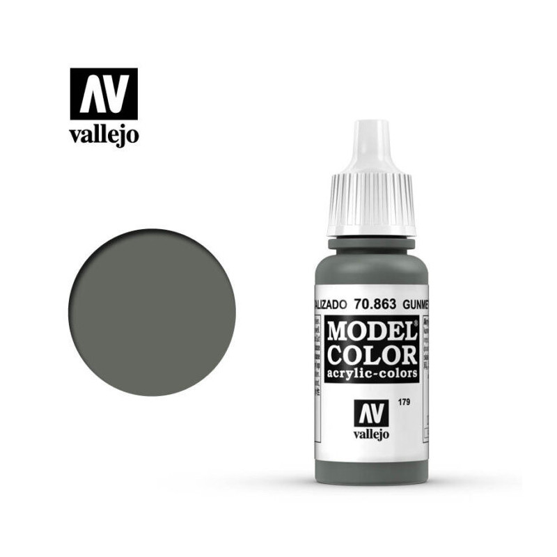 Vallejo Model Color 17 ml 70.863 Gunmetal Grey
