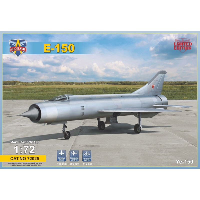 1:72 Modelsvit 72025 MiG E-150 (YE-150) Mikoyan-Gurevich experimental fighter