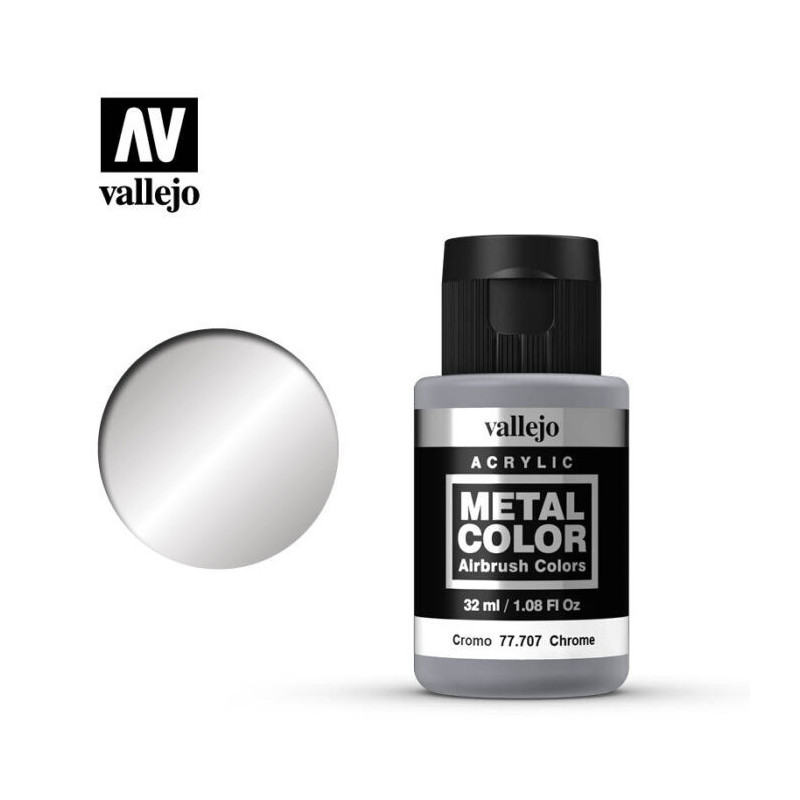 Vallejo Metal Color Paint 32 ml 77.707 Chrome