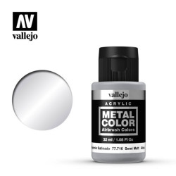 Vallejo Metal Color Paint 32 ml 77.716 Semi Matt Aluminium