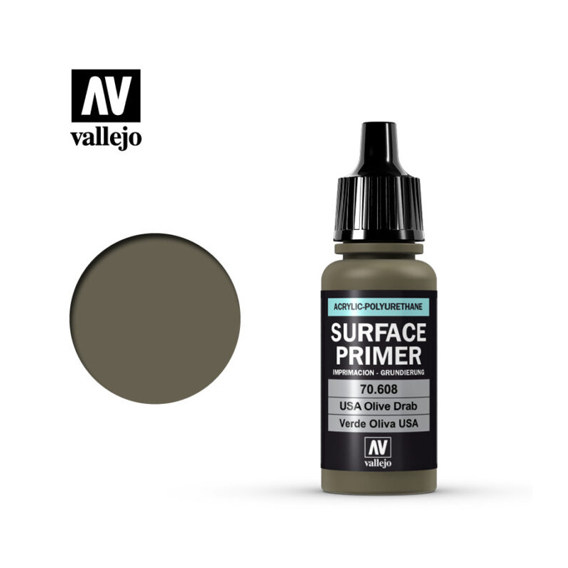 Vallejo Surface Primer 17 ml 70.608 USA Olive Drab