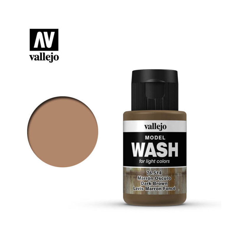 Vallejo Model Wash 35 ml 76.514 Dark Brown