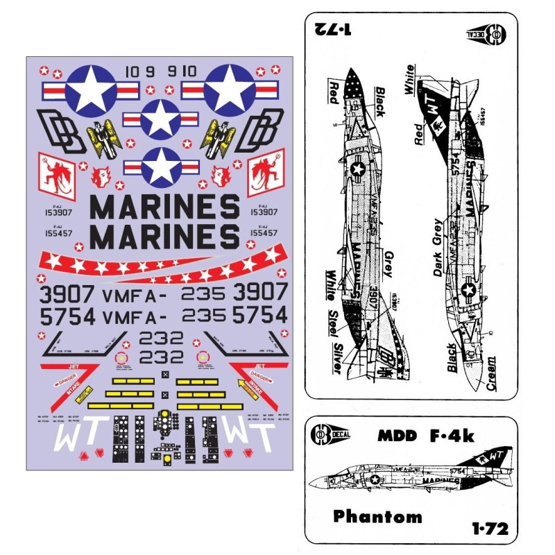 1:72 C3D Decals 72006 McDonnell Douglas F-4K Phantom US Marines