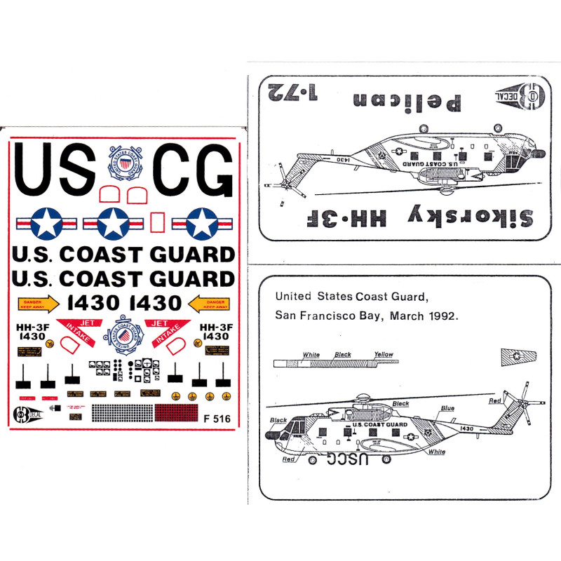 1:72 C3D Decals 72516 Sikorsky HH-3F Pelican, US Coast Guard