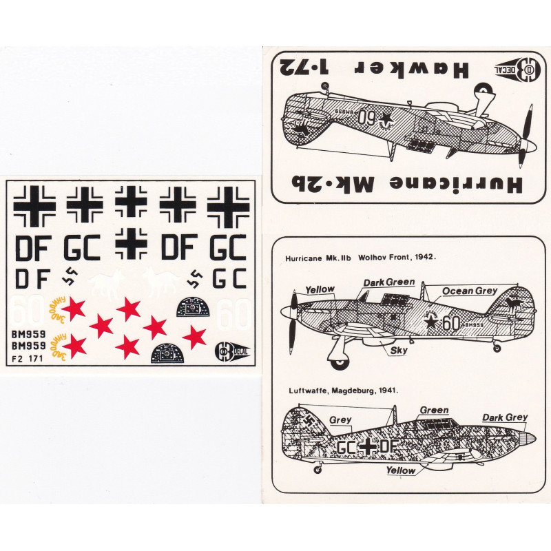 1:72 C3D Decals 72171 Hawker Hurricane Mk.2b USSR, Germany WWII