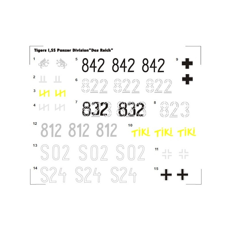 1:35 C3D Decals 35002 Tiger I, Panzer Division "Das Reich"