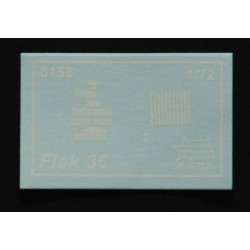 1:72 Zvezda 6158 Vācu pretgaisa aizsardzības lielgabals 88 mm Flak 36/37 ar apkalpi