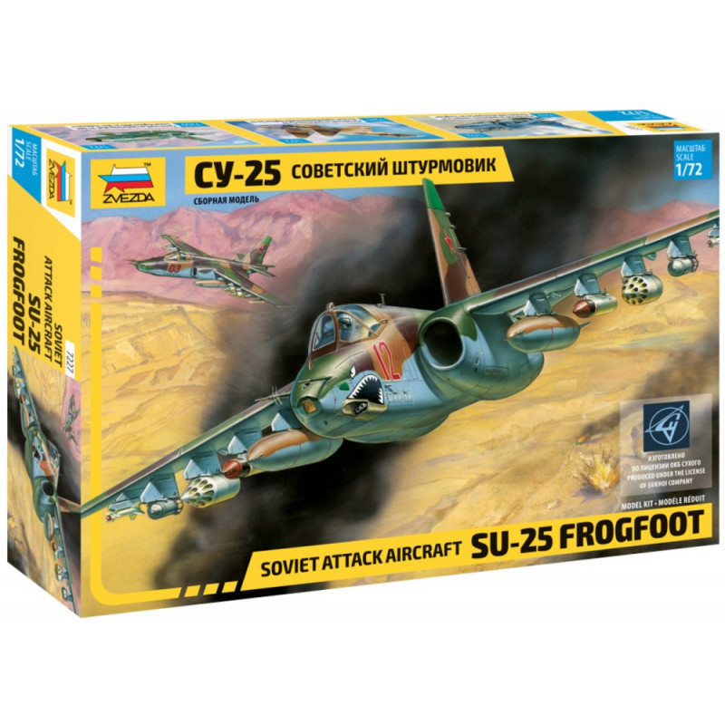1:72 Zvezda 7227 Sukhoi Su-25 Frogfoot Russian Tank Destroyer
