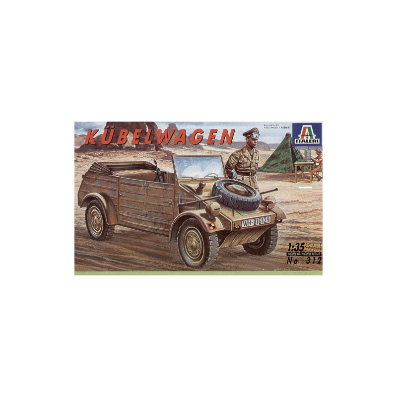 1:35 Italeri 312 - Volkswagen Type 82 Kubelwagen with 2 Figures