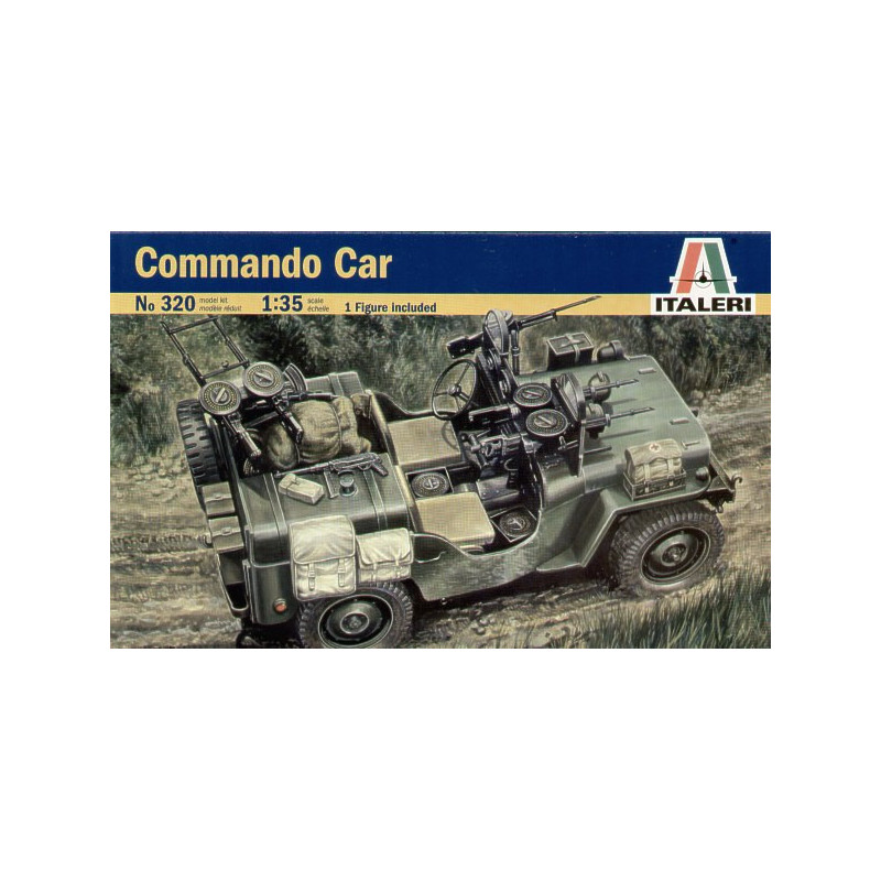 1:35 Italeri 320 - Jeep Command car with 1 Figure