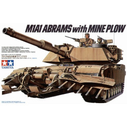 1:35 Tamiya 35158 - M1A1 Abrams with mine plow and 2 Figures