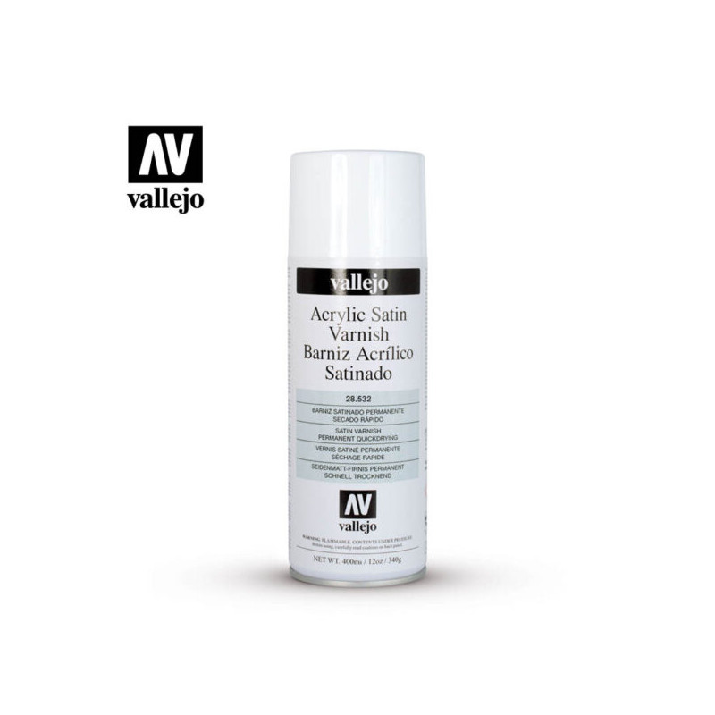 Vallejo 28532 - Acrylic Satin Spray Varnish 400ml