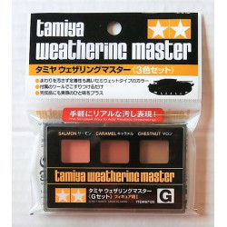 Tamiya 87126 - Weathering Master G Figures I Set: Salmon, Caramel, Chestnut.