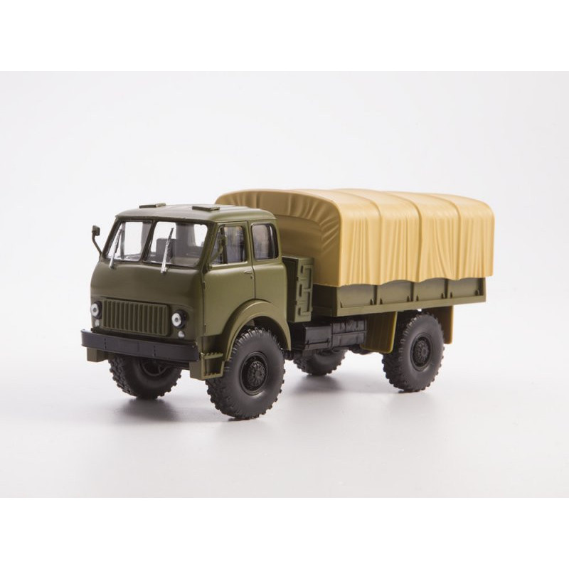 1:43 Легендарные грузовики - МАЗ-505 Бортовой автомобиль с тентом / MAZ-505 Flatbed truck with tent