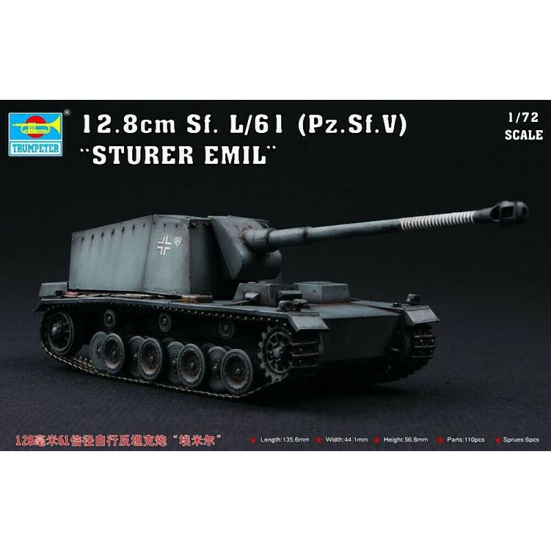 1:72 Trumpeter 07210 - German 12.8cm L/61 Sturer Emil