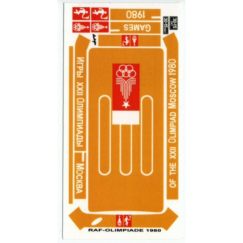 1:43 C3D Decals 43051 - Decals on RAF "Latvija" - XXII Olympic Games Moscow 1980