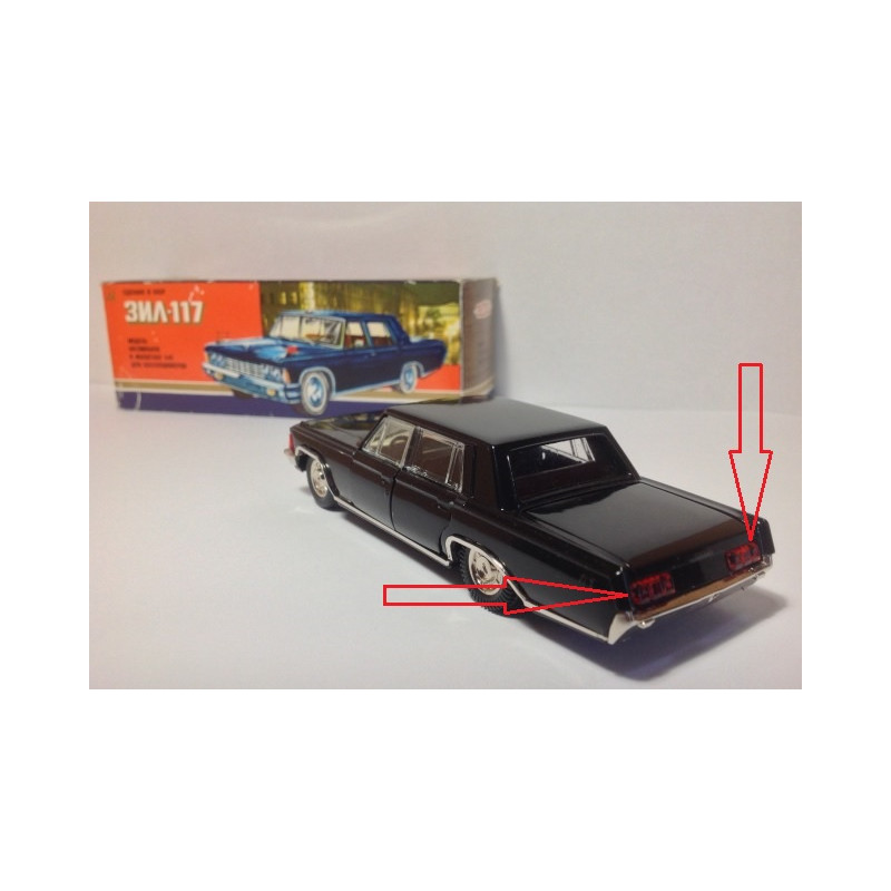 1:43 Auto Parts 43009-R - 2 piece tail lights for ZIL-117 - Red color.