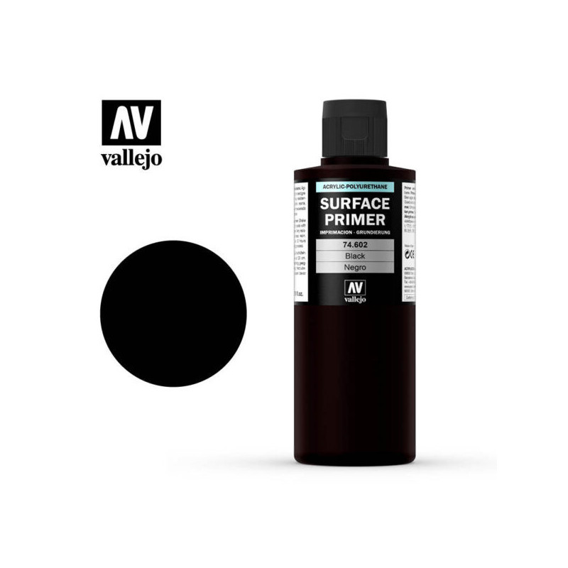 Vallejo Surface Primer 200 ml 74.602 Black