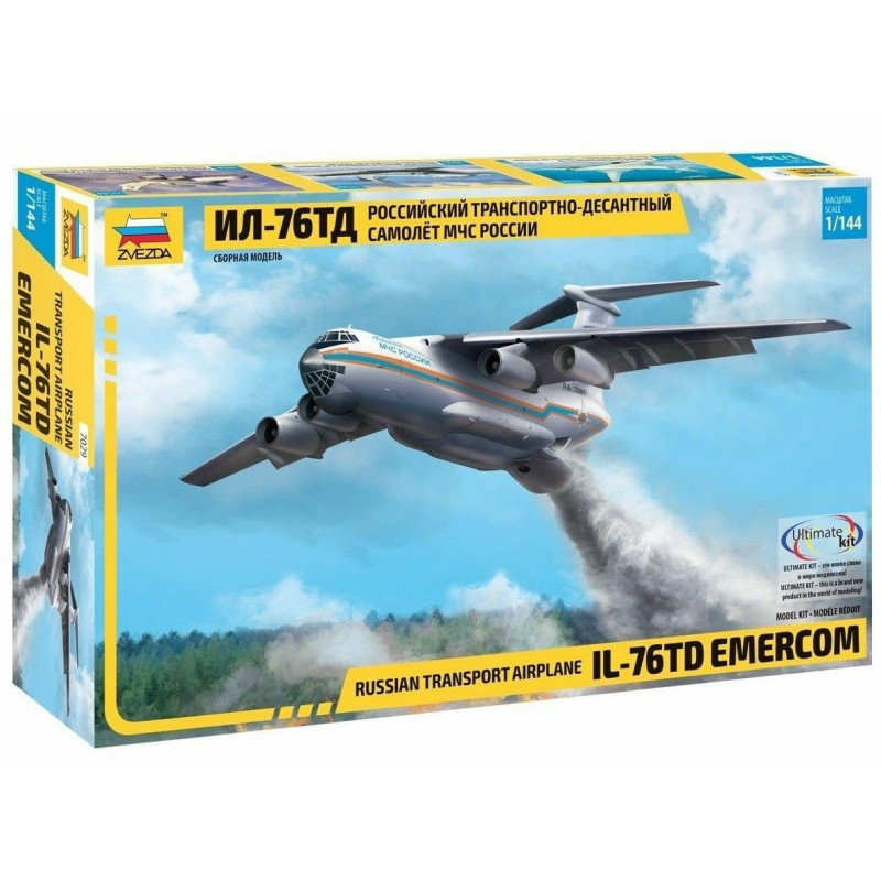 1:144 Zvezda 7029 Russian Ilyushin IL-76TD Emercom «MChS Russia» / Transport Aircraft