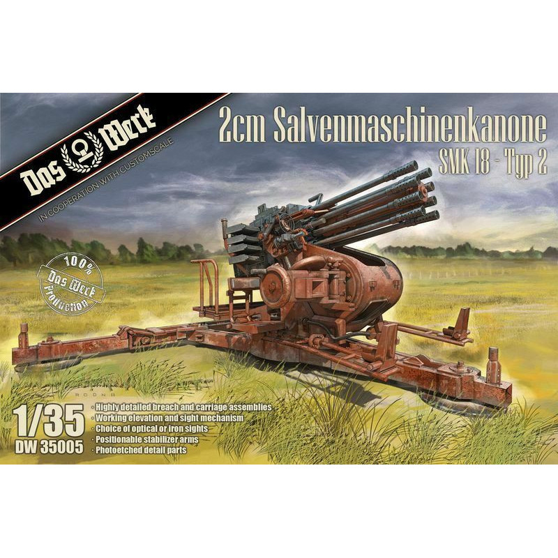 1:35 Das Werk 35005 - 2cm Salvenmaschinenkanone SMK 18 - Typ 2