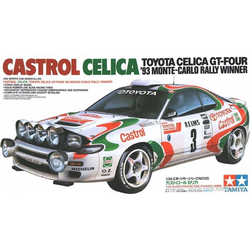 1:24 Tamiya 24125 - Toyota Celica Castrol GT-Four '93 Monte Carlo Rally Winner