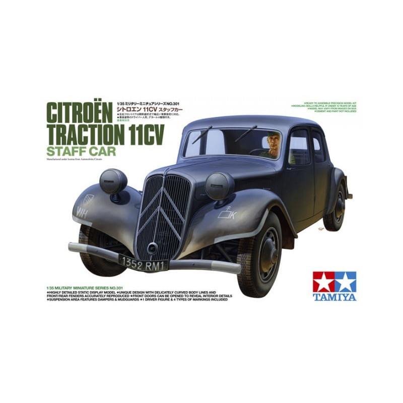 1:35 Tamiya 35301 - Citroen Traction 11CV, Staff Car with 1 Figure