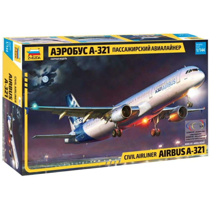 1:144 Zvezda 7017 Пассажирский авиалайнер Airbus А-321