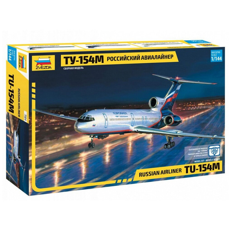 1:144 Zvezda 7004 - Российский авиалайнер ТУ-154М