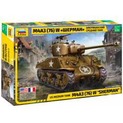 1:35 Zvezda 3676 - US Medium Tank M4A3 (76) W "Sherman" 76mm