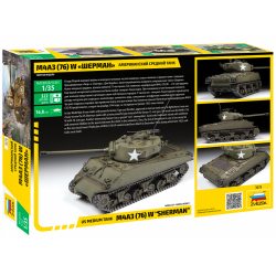 1:35 Zvezda 3676 - US Medium Tank M4A3 (76) W "Sherman" 76mm