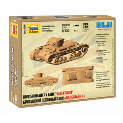 1:100 Zvezda 6280 - Britu kājnieku tanks 'Valentine II'