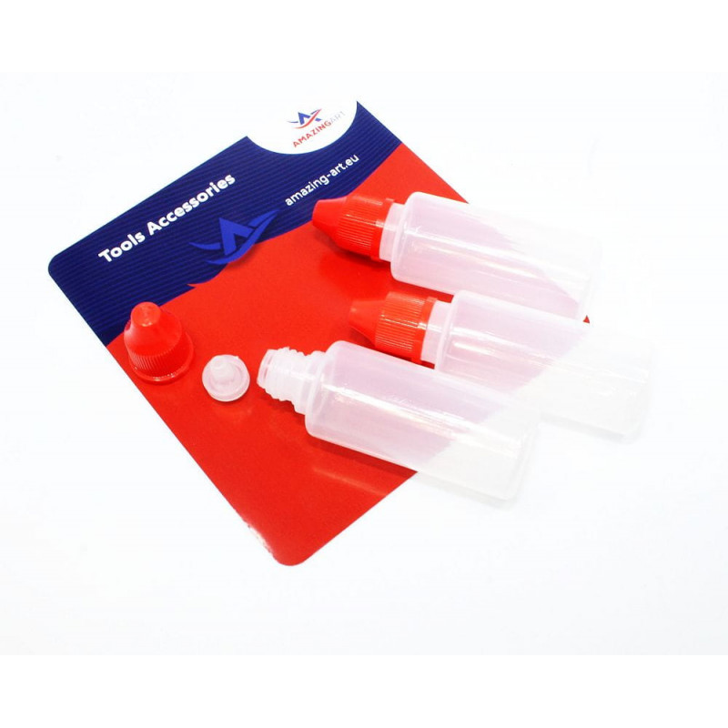 Amazing Art 16709 - 17 ml plastmasas pudeles (Komplektā 3 gab.) - 17ml plastic bottles (Set of 3)