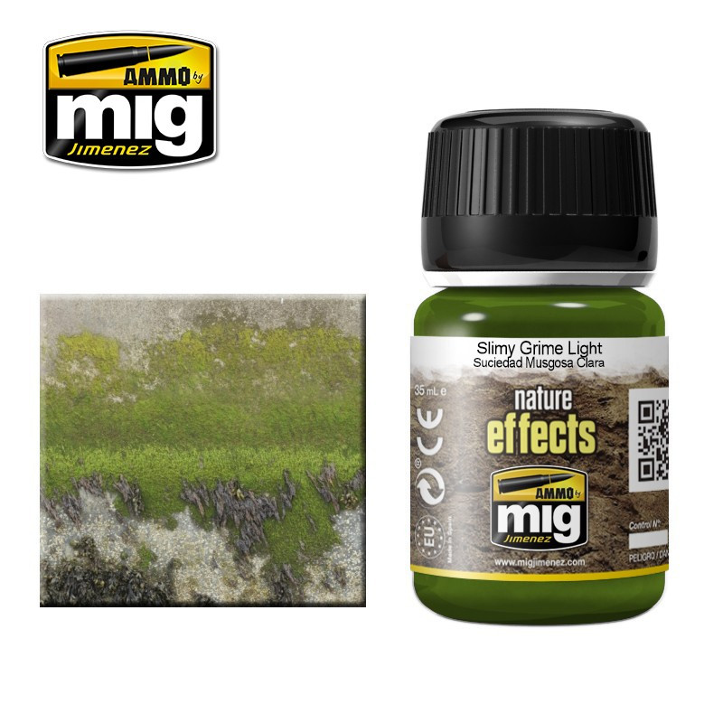 Ammo Mig AMIG1411 - Gaiši zaļi noturīgi netīrumi 35 ml. / Slimy Grime Light 35 ml